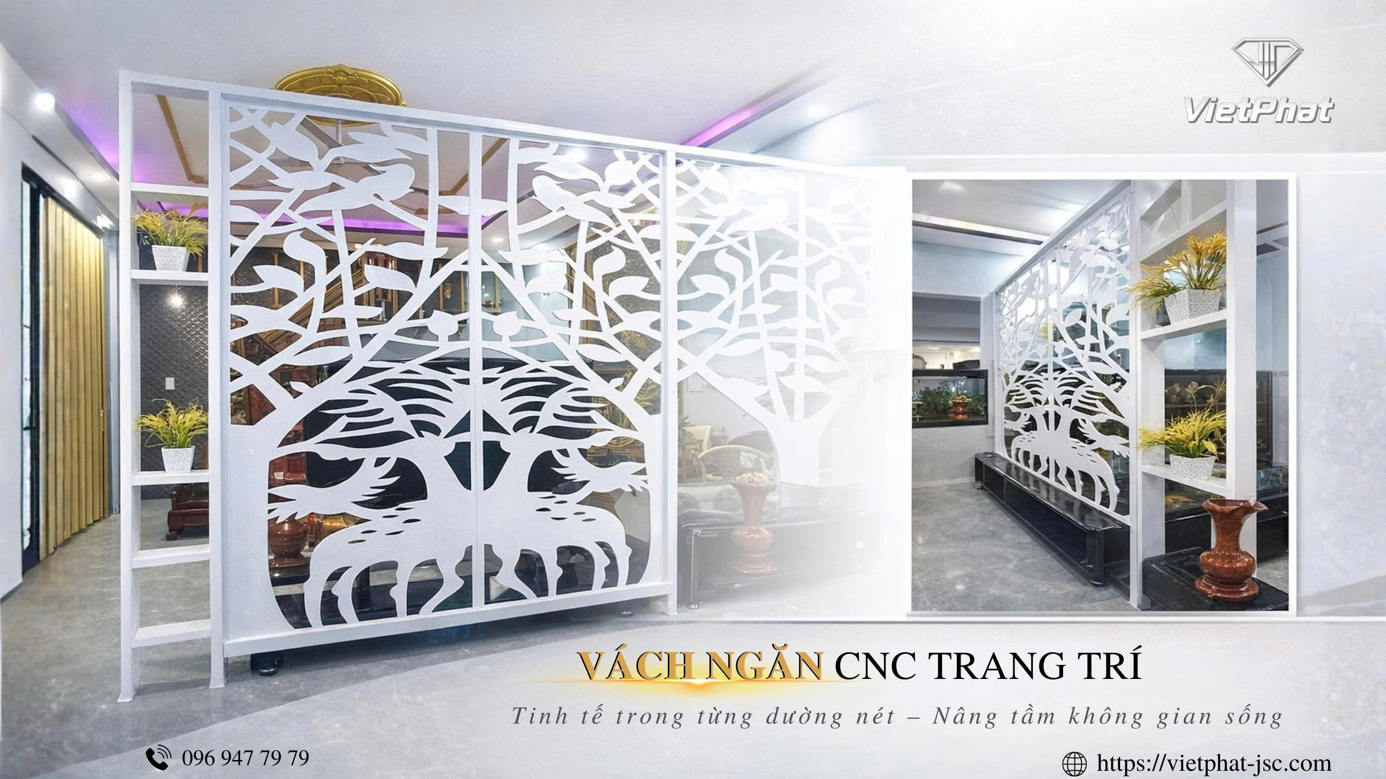 HOÀN THIỆN VÁCH NGĂN CNC TRANG TRÍ – VIỆT PHÁT JSC