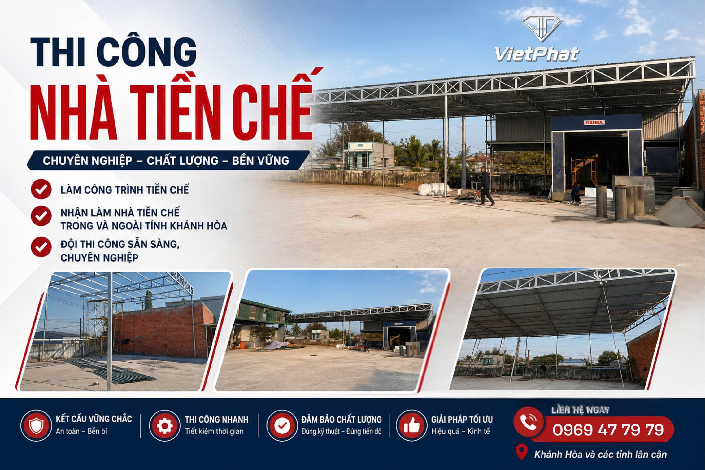 CÔNG TRÌNH NHÀ TIỀN CHẾ – CHẤT LƯỢNG TẠO NÊN UY TÍN