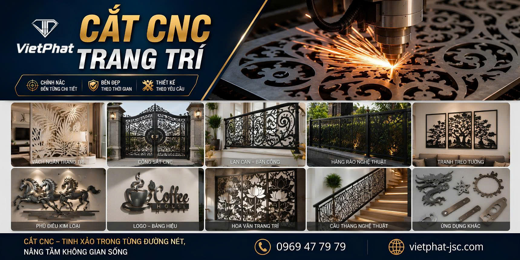 CẮT CNC TRANG TRÍ – NÂNG TẦM KHÔNG GIAN SỐNG